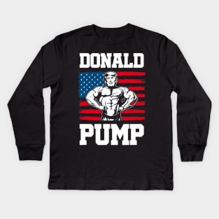 Donald Trump Pump Gym Fitness Workout exercice Kids Long Sleeve T-Shirt